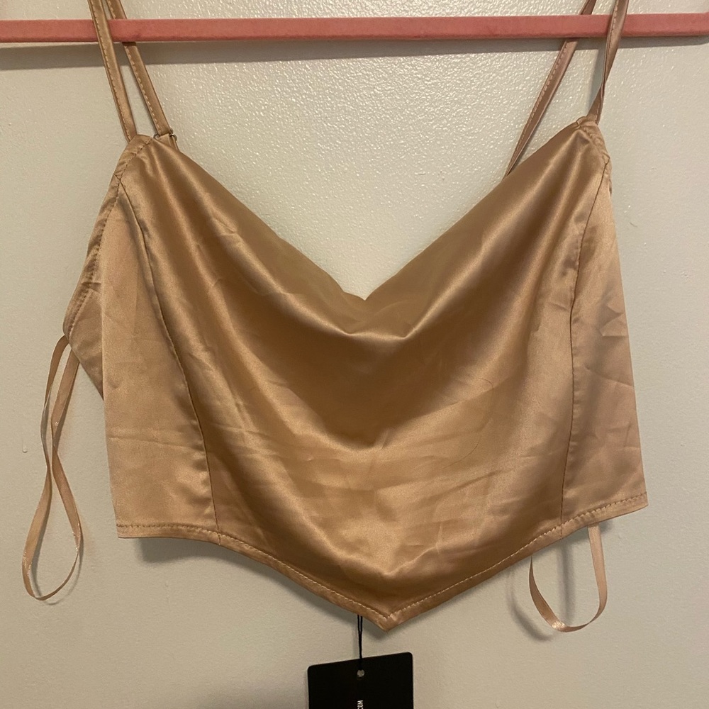 Pretty Little Thing Satin Cowl Neck Top